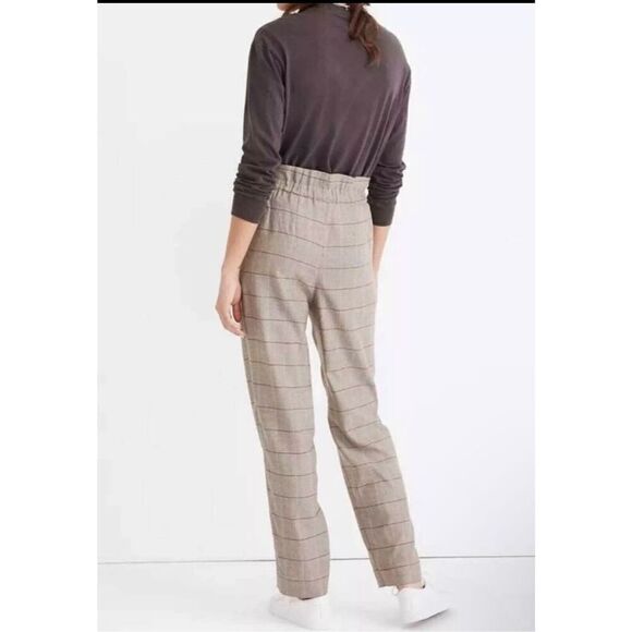 Madewell Paperbag Waist Plaid Ankle Pants 2 EUC - Picture 2 of 9